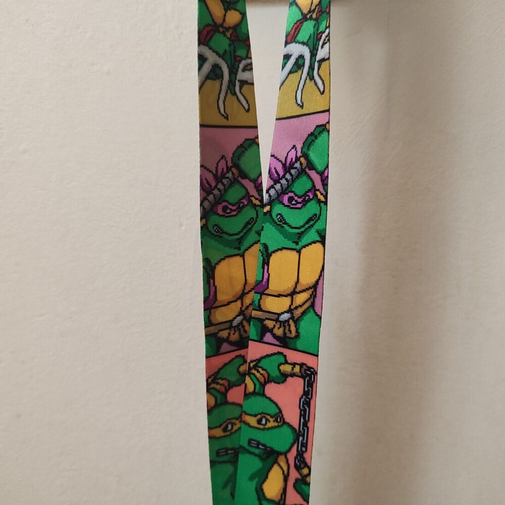 Teenage Mutant Ninja Turtles Press Start Cloth Lanyard With Clasp Official TMNT